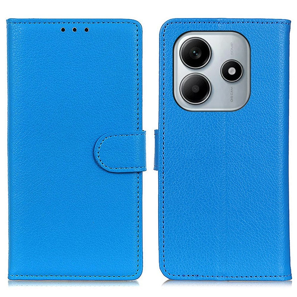 EIDERWOOD Xiaomi Redmi Note 14 (4G) Kunstskinn Flip Deksel m. Kortholder & Ståfunksjon - Blå