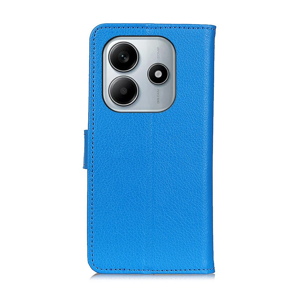 EIDERWOOD Xiaomi Redmi Note 14 (4G) Kunstskinn Flip Deksel m. Kortholder & Ståfunksjon - Blå