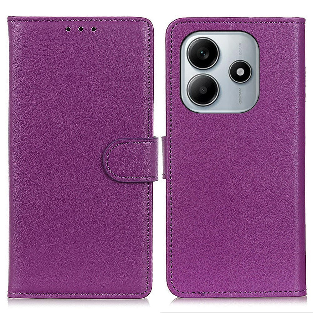 EIDERWOOD Xiaomi Redmi Note 14 (4G) Kunstskinn Flip Deksel m. Kortholder & Ståfunksjon - Lilla