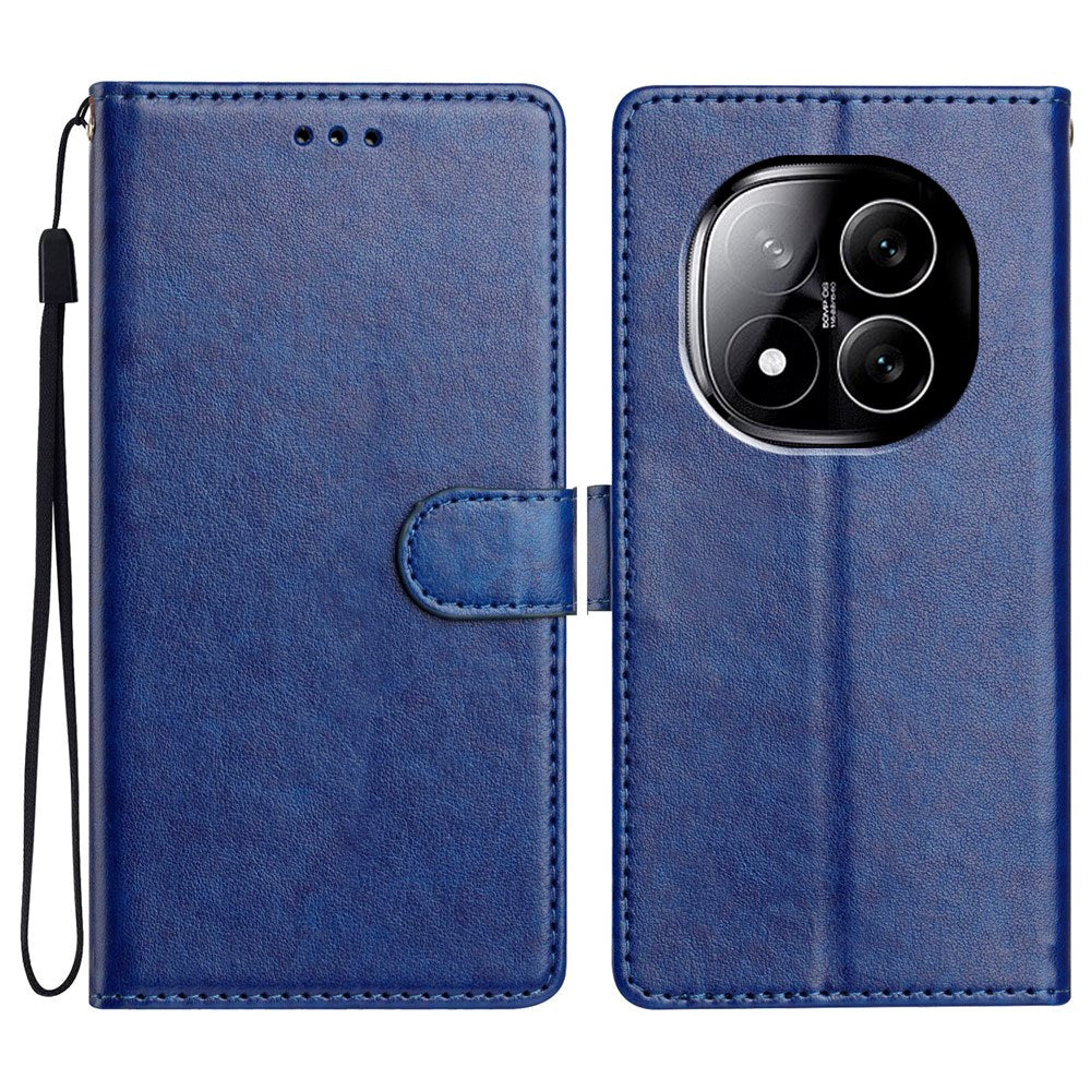 EIDERWOOD Xiaomi Redmi Note 14 Pro (5G) / Poco X7 Kunstskinn Flip Deksel m. Strop - Blå