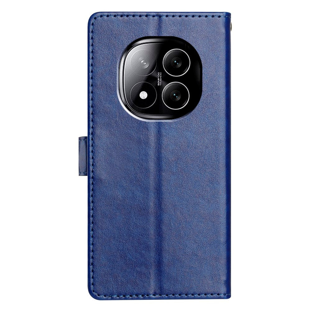 EIDERWOOD Xiaomi Redmi Note 14 Pro (5G) / Poco X7 Kunstskinn Flip Deksel m. Strop - Blå