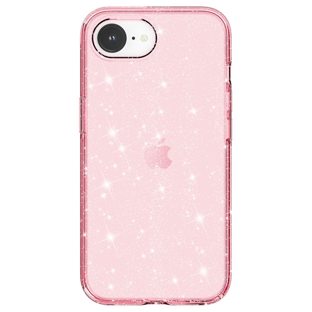 EIDERWOOD iPhone 17e / 16e Hybrid Glitter Plast Deksel - MagSafe Kompatibel - Rosa