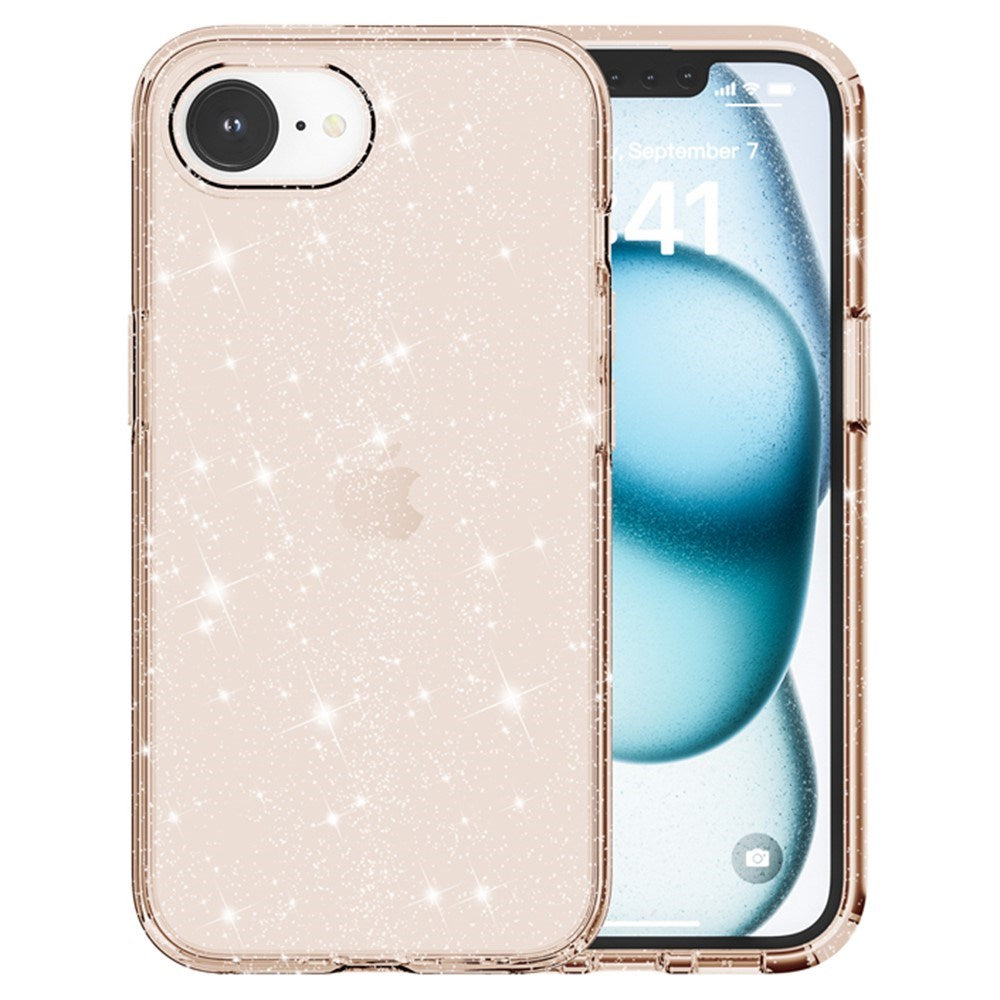 EIDERWOOD iPhone 17e / 16e Hybrid Glitter Plast Deksel - MagSafe Kompatibel - Gull