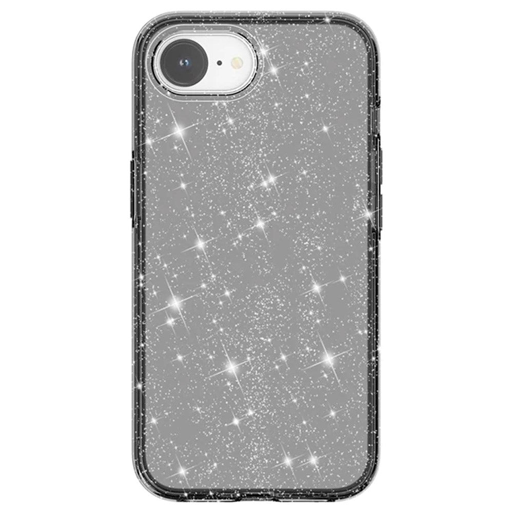 EIDERWOOD iPhone 17e / 16e Hybrid Glitter Plast Deksel - MagSafe Kompatibel - Svart