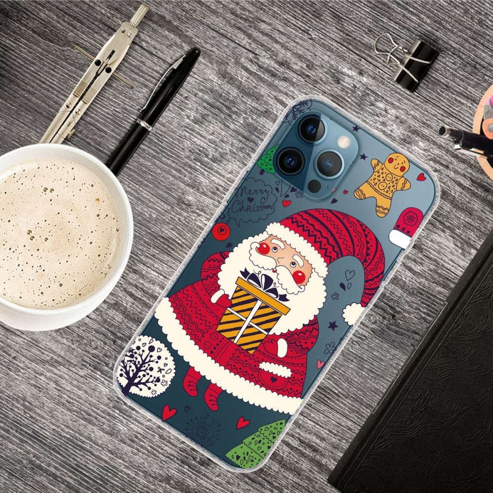 iPhone 14 Pro Max TPU Plast Jul Deksel - Julenissen med Gave