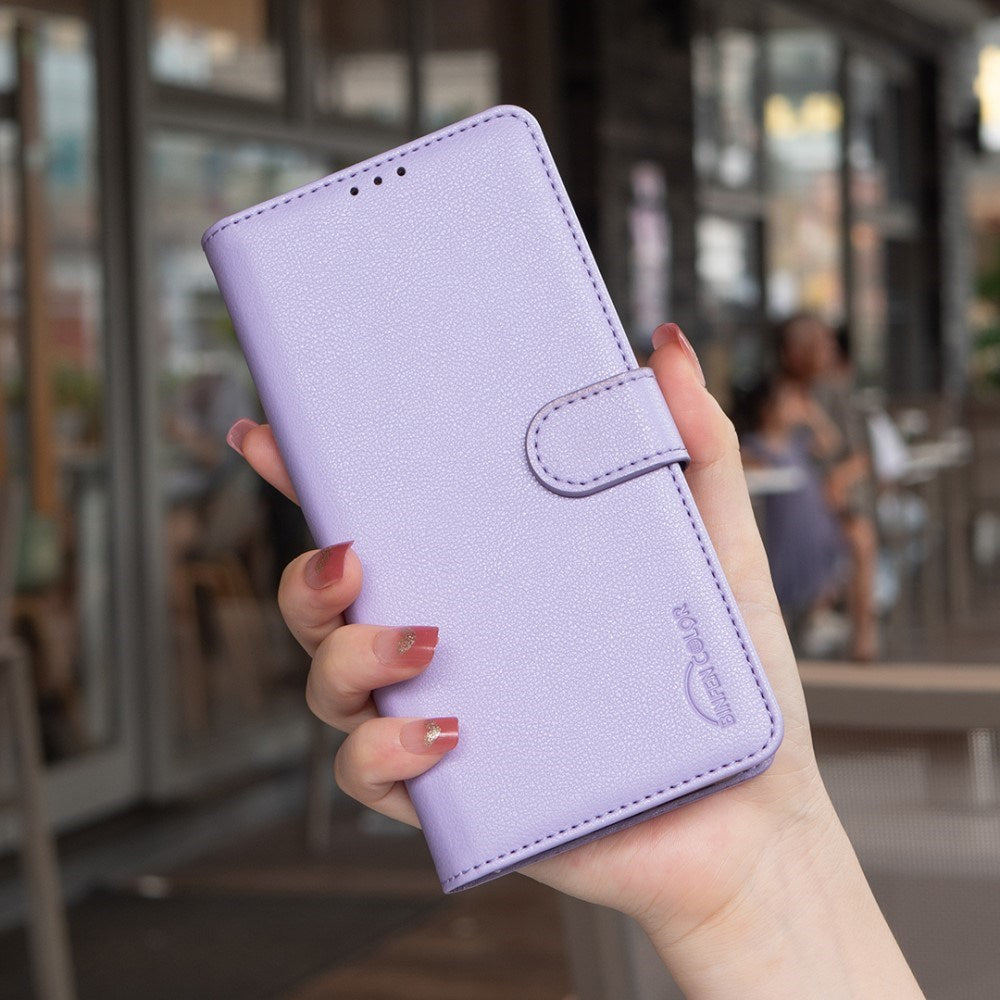 Samsung Galaxy A56 (5G) BINFEN Kunstskinn Flip Deksel m. RFID Blokkering - Lilla