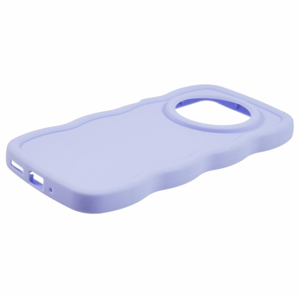 EIDERWOOD Xiaomi Redmi 14C Fleksibelt Plast Wavy Deksel - Lilla
