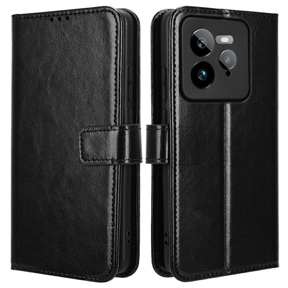 EIDERWOOD Realme GT 7 Pro (5G) Kunstskinn Flip Deksel m. Strop - Svart