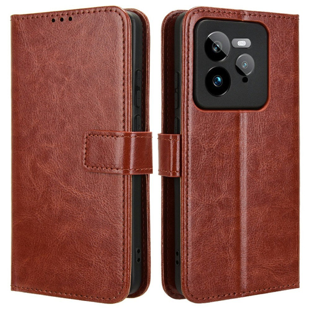 EIDERWOOD Realme GT 7 Pro (5G) Kunstskinn Flip Deksel m. Strop - Brun