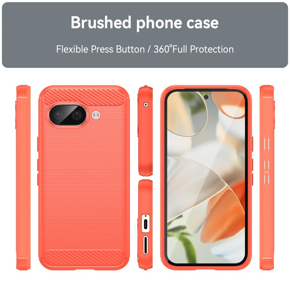 EIDERWOOD Google Pixel 9a Brushed Carbon Deksel - Rød