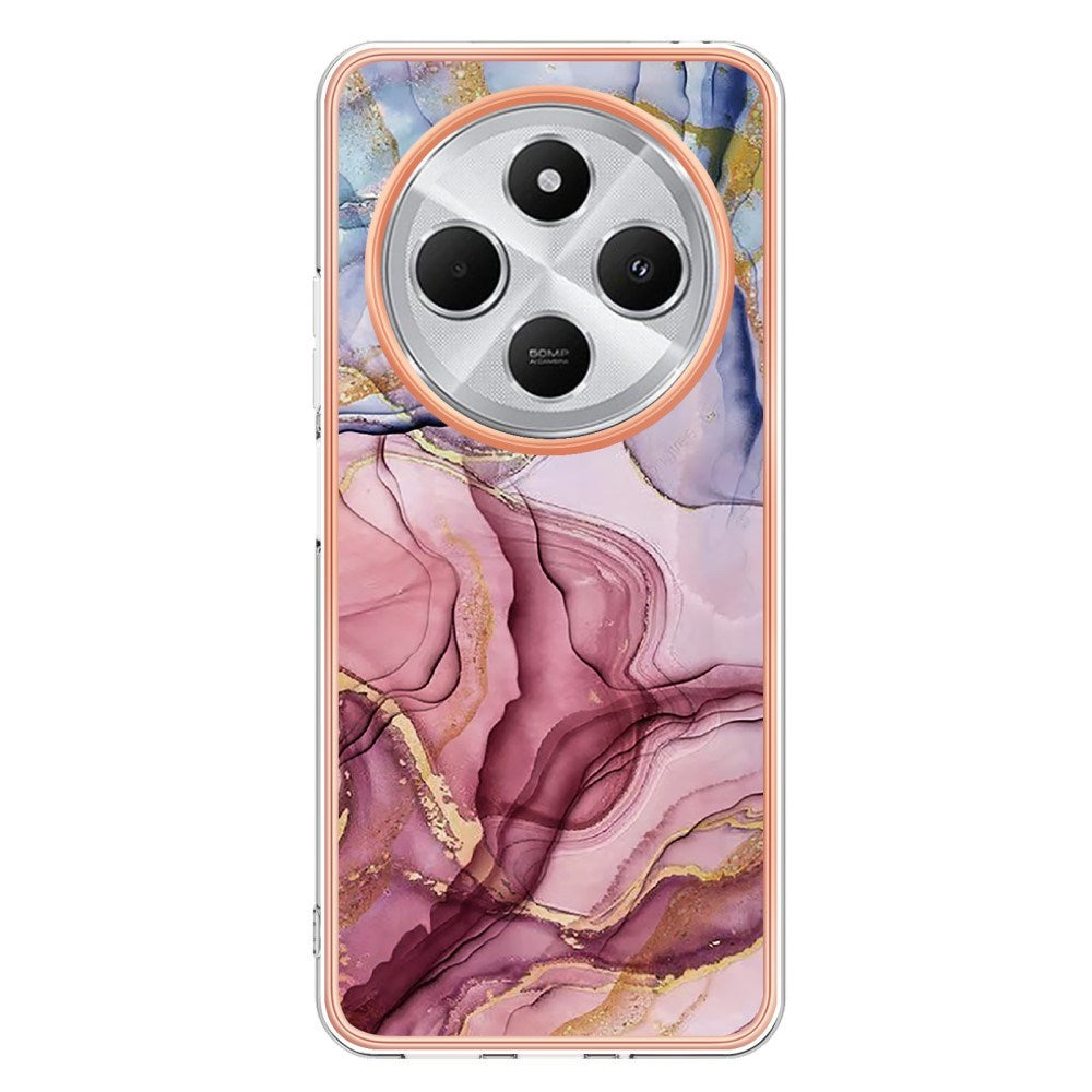 EIDERWOOD Xiaomi Redmi 14C Fleksibelt Plast Deksel med Marmordesign - Rosa