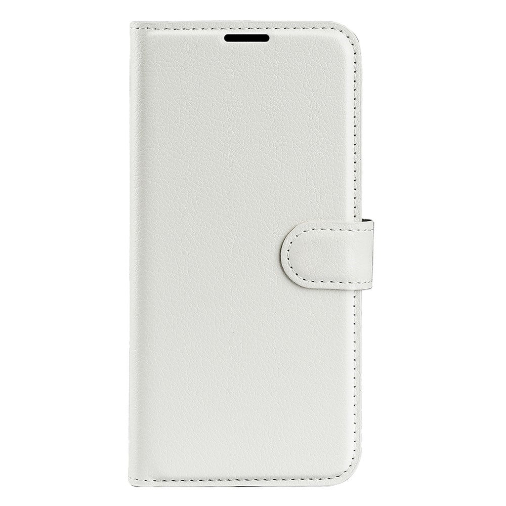 EIDERWOOD OnePlus 13 Støtsikker Lær Wallet Cover med Litchi Tekstur - Hvit