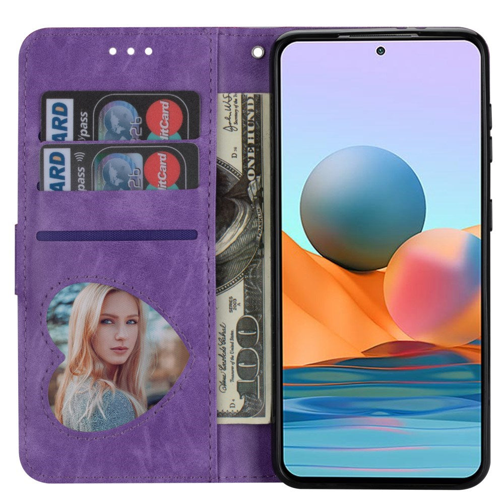 EIDERWOOD Samsung Galaxy A56 (5G) Glitter Flip Deksel m. Glidelåslomme & Ståfunksjon - Lilla