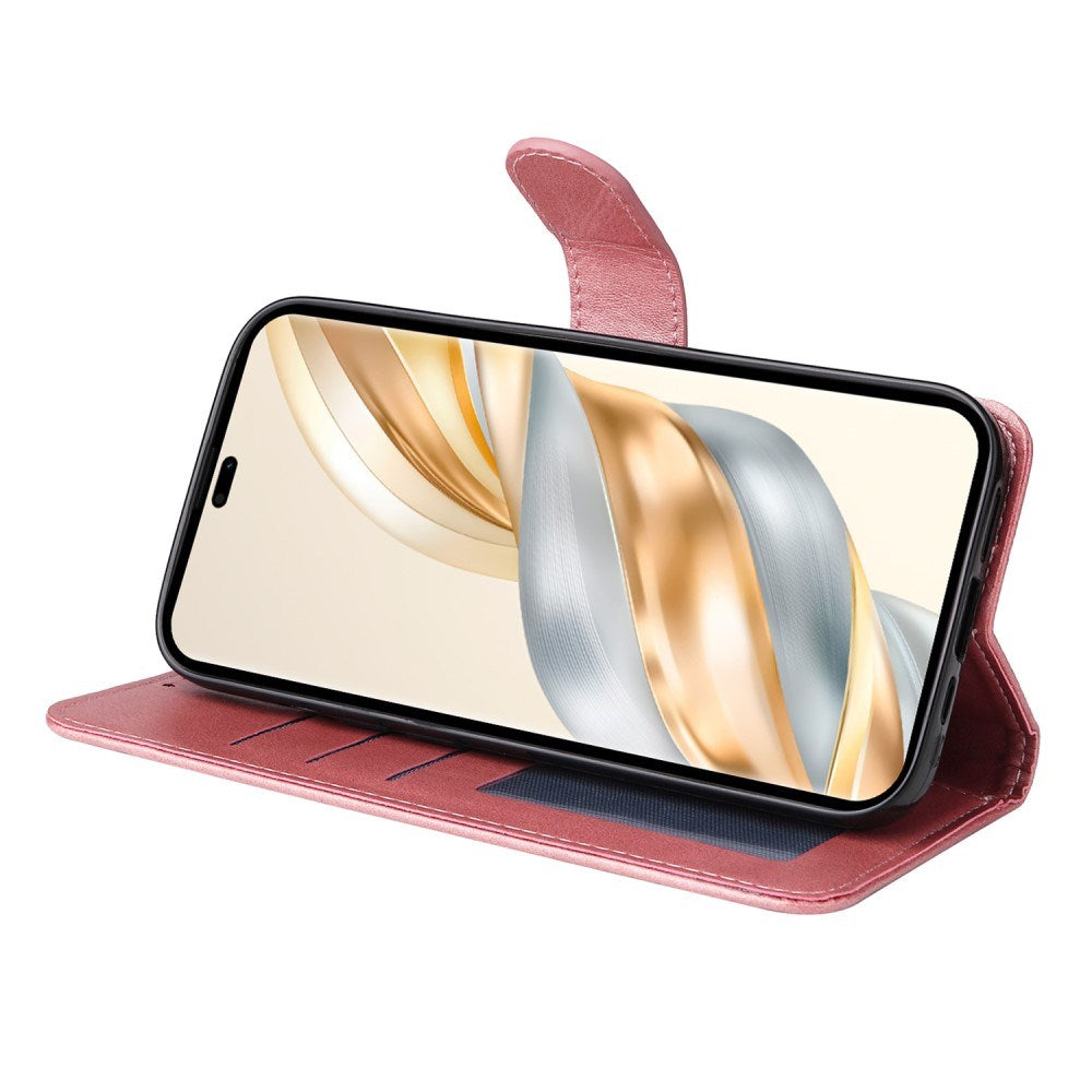 EIDERWOOD Honor Magic7 Lite Kunstskinn Flip Deksel m. Stropp - Rosa