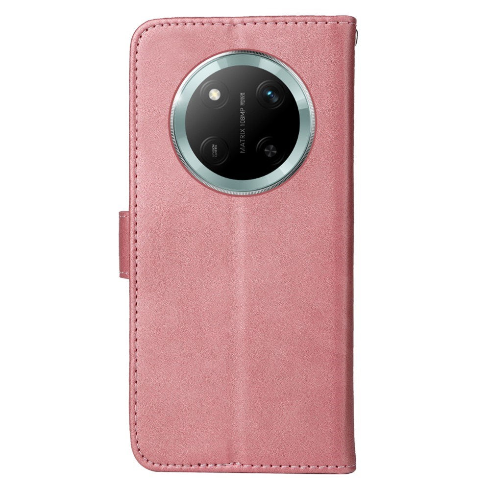 EIDERWOOD Honor Magic7 Lite Kunstskinn Flip Deksel m. Stropp - Rosa