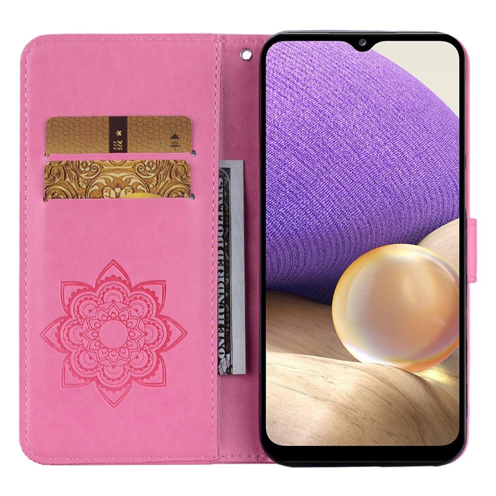 EIDERWOOD Samsung Galaxy S25+ (Plus) Kunstskinn Flip Deksel m. Uglemotiv - Rosa