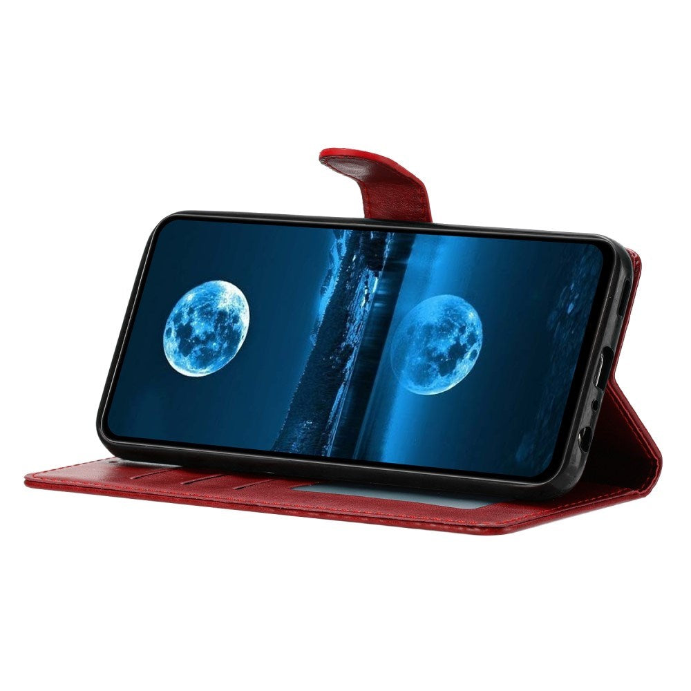 EIDERWOOD Samsung Galaxy A56 (5G) Kunstskinn Flip Deksel m. Strop - Rød