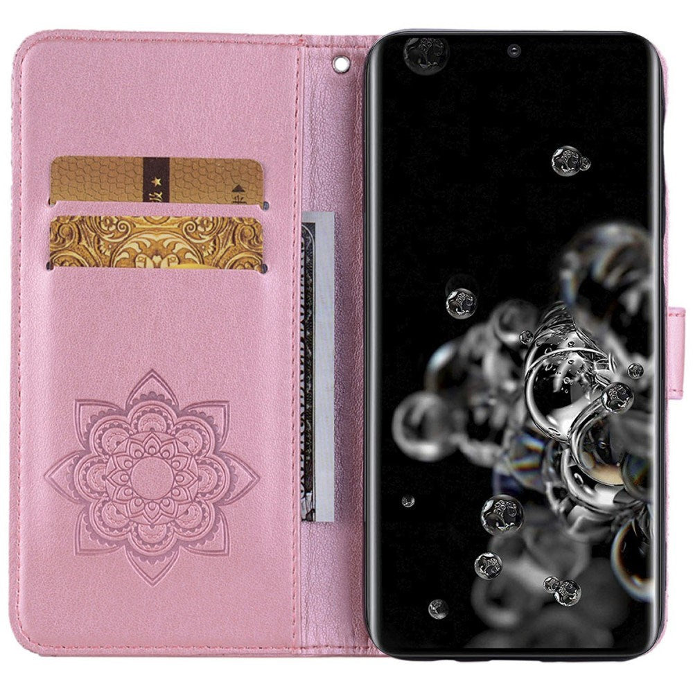 EIDERWOOD Samsung Galaxy S25 Ultra Kunstskinn Flip Deksel m. Uglemotiv - Rosa