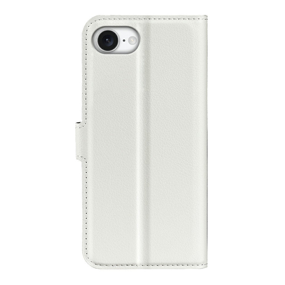 EIDERWOOD iPhone 17e / 16e Kunstskinn Flip Deksel m. Kortholder & Ståfunksjon - Hvit