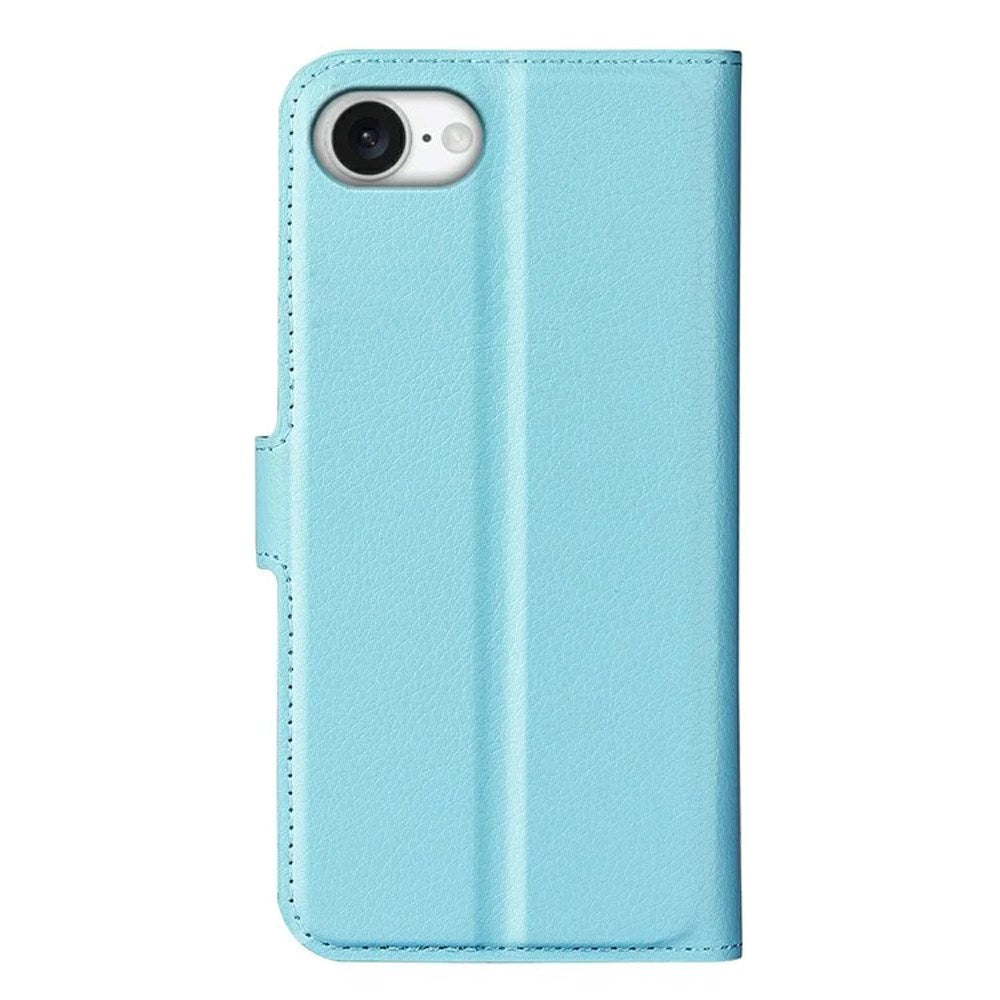 EIDERWOOD iPhone 17e / 16e Kunstskinn Flip Deksel m. Kortholder & Ståfunksjon - Blå