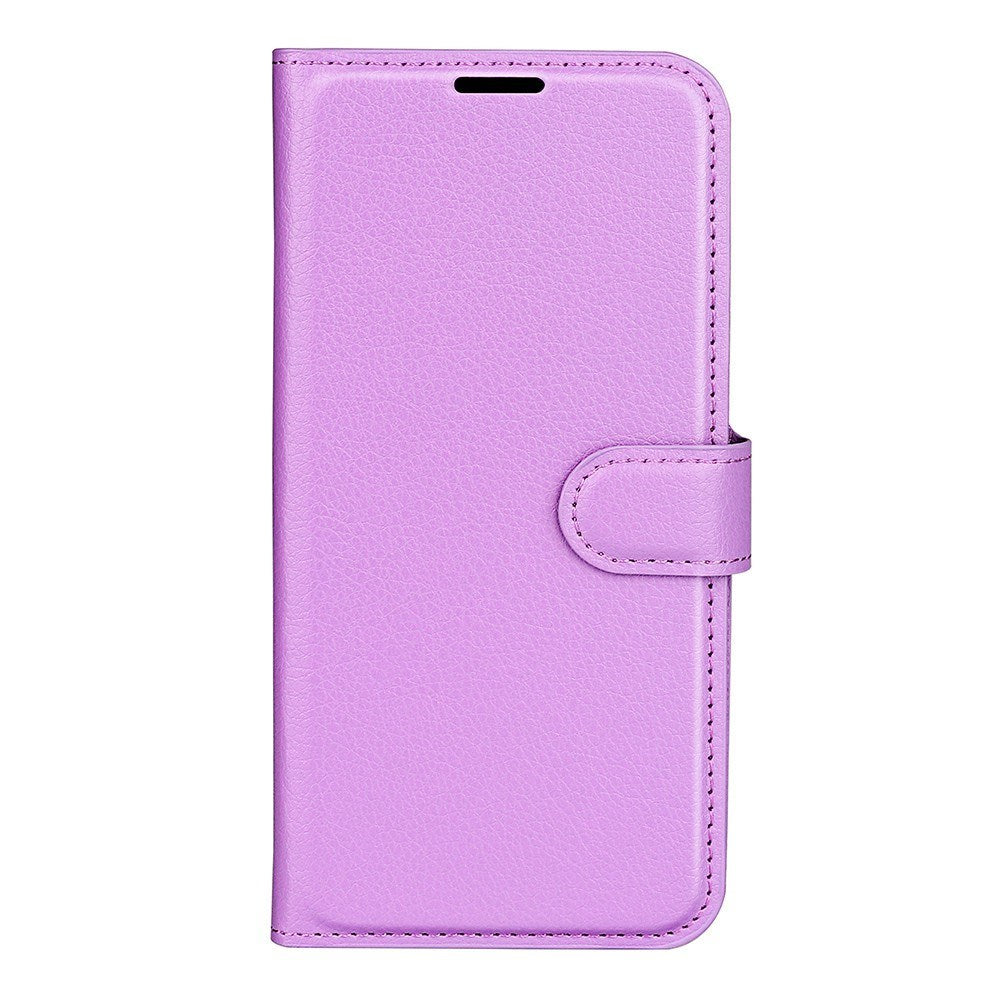 EIDERWOOD iPhone 17e / 16e Kunstskinn Flip Deksel m. Kortholder & Ståfunksjon - Lilla
