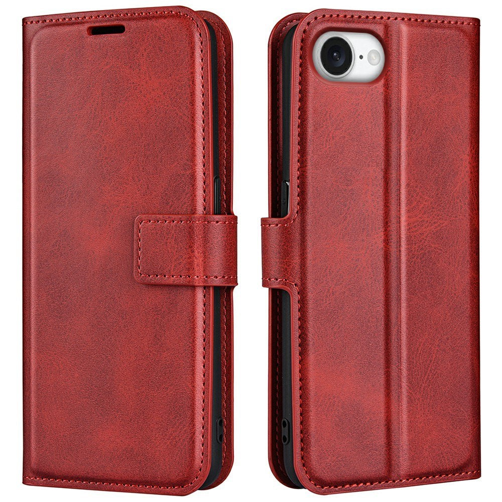 EIDERWOOD iPhone 17e / 16e Kunstskinn Flip Deksel - Rød