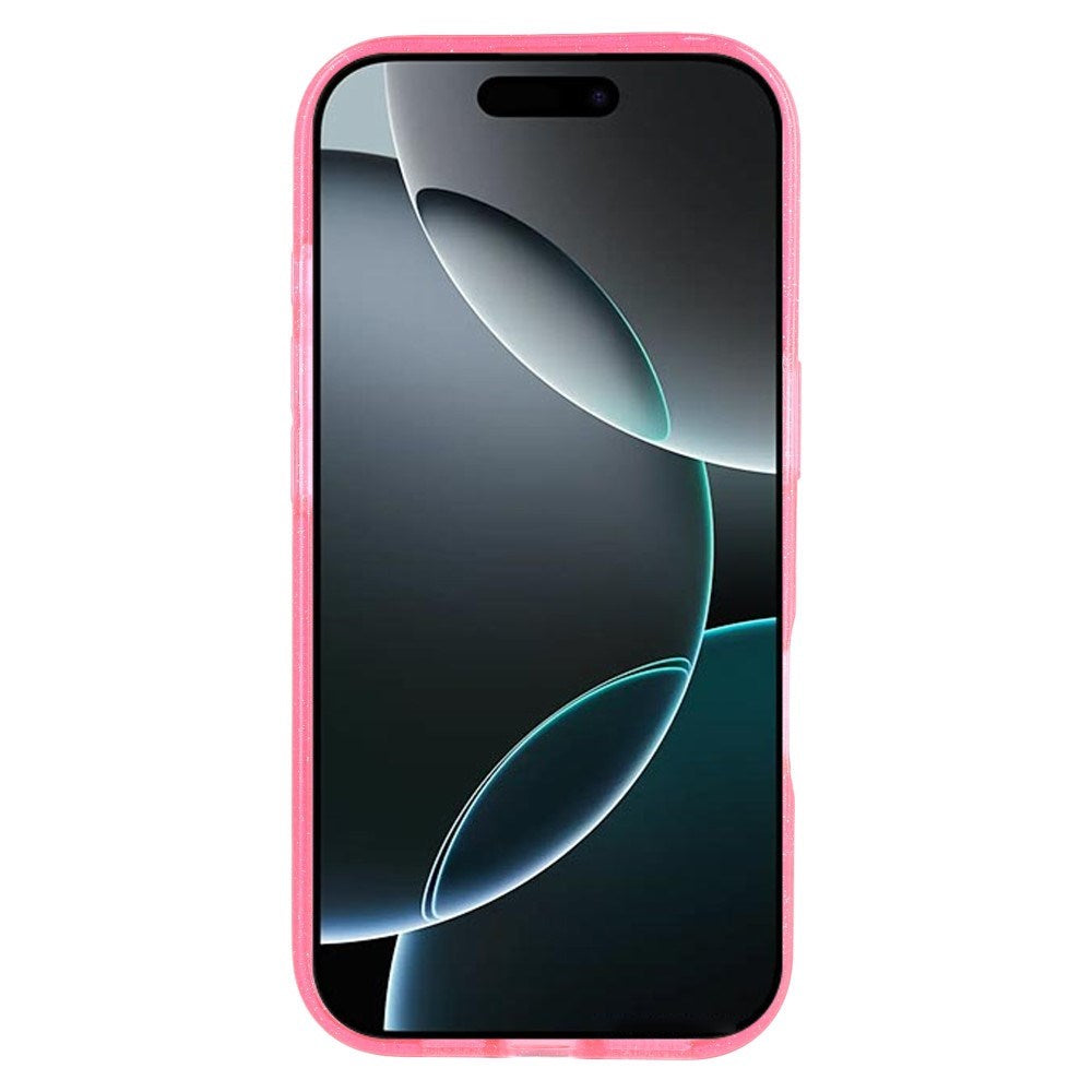 EIDERWOOD iPhone 16 Pro Plast Glitter Deksel - MagSafe Kompatibelt - Rosa