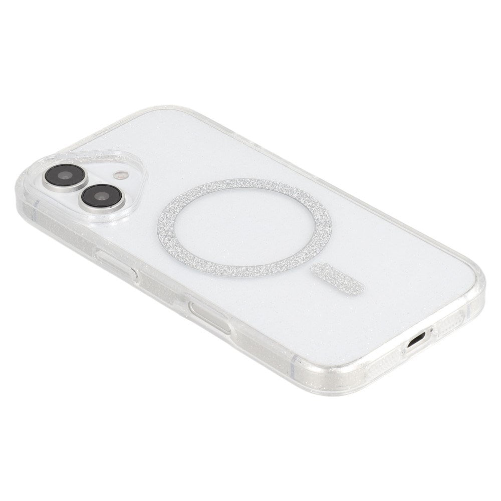 EIDERWOOD iPhone 16 Plast Glitter Deksel - MagSafe Kompatibelt - Gjennomsiktig