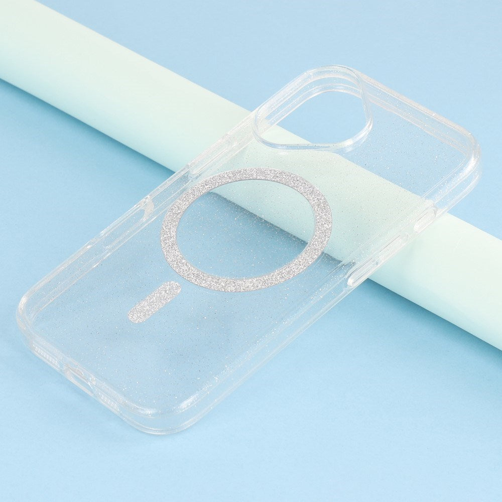 EIDERWOOD iPhone 16 Plast Glitter Deksel - MagSafe Kompatibelt - Gjennomsiktig