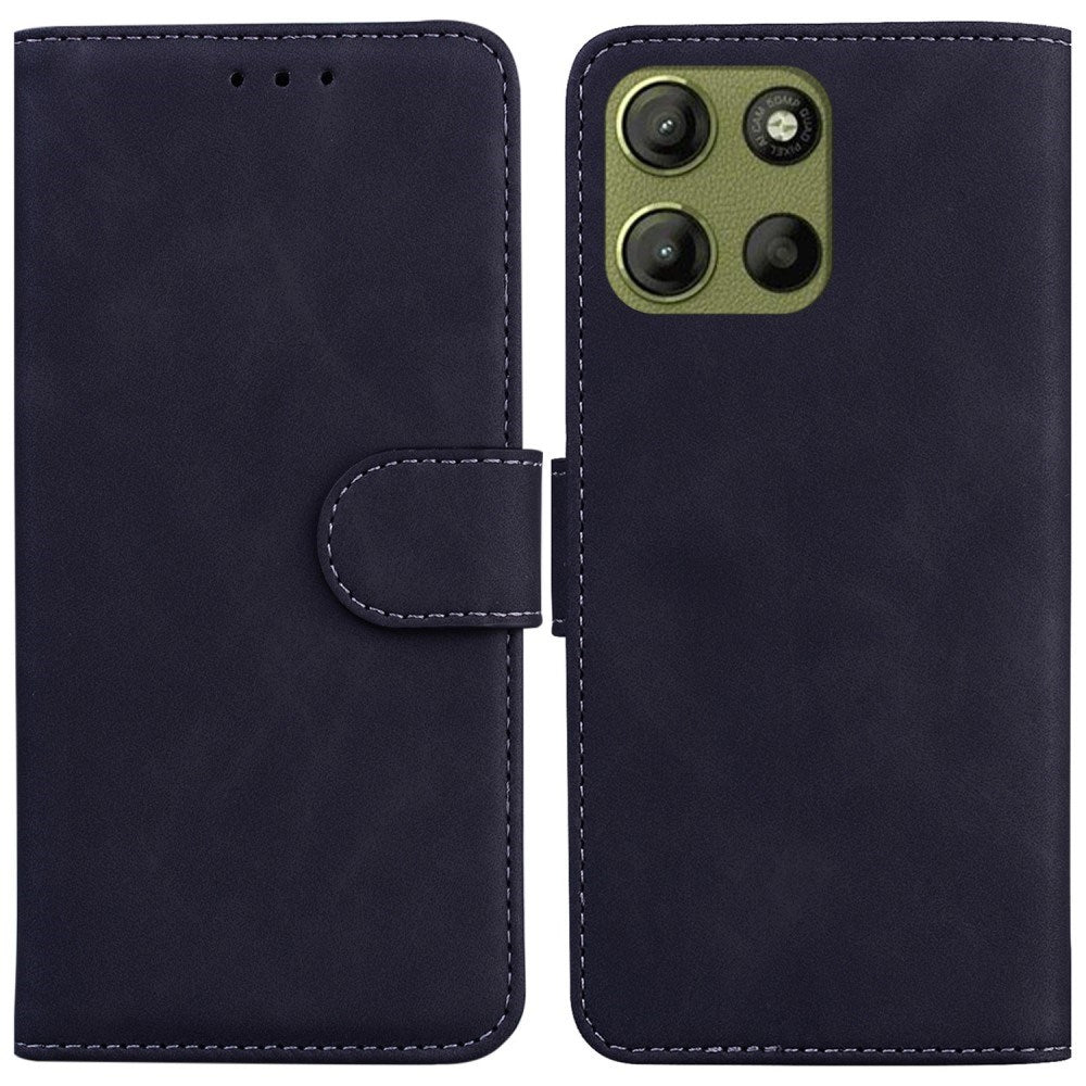EIDERWOOD Motorola Moto G17 Power / G17 / G15 Kunstskinn Flip Deksel m. Kortholder & Ståfunksjon - Svart