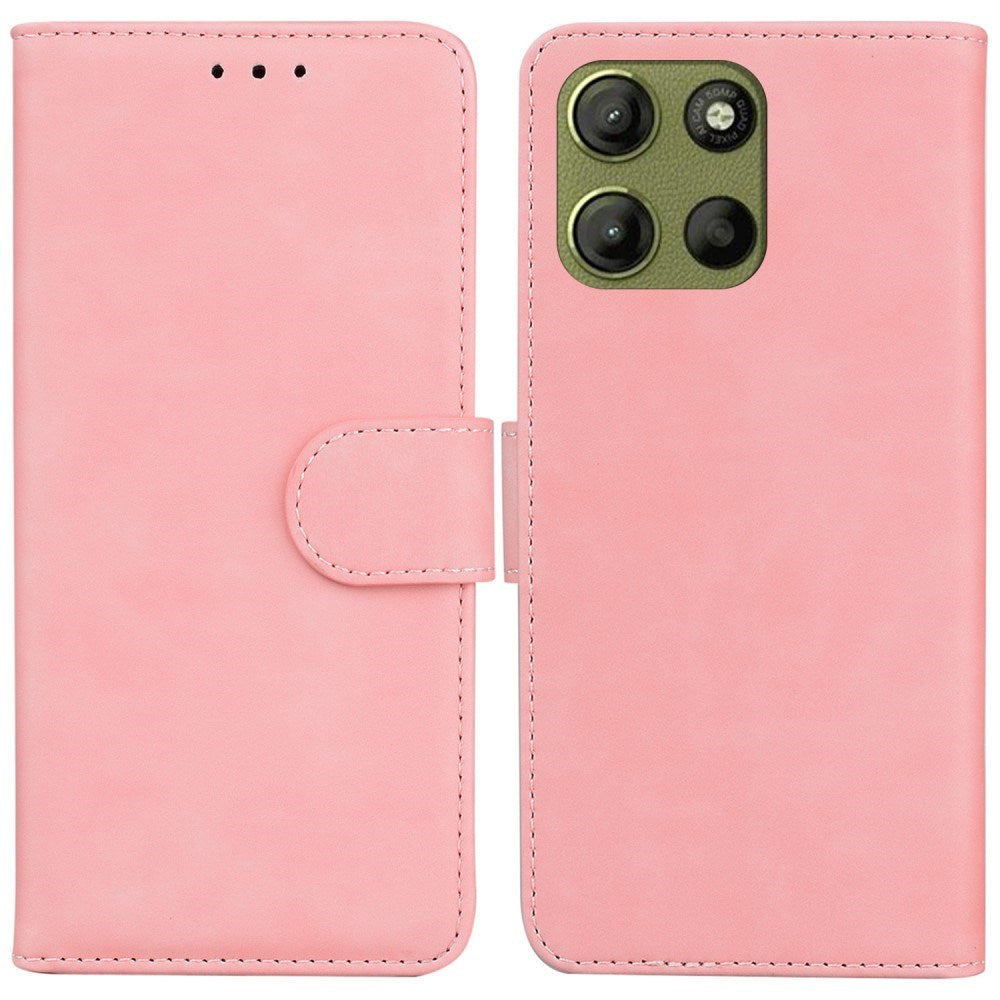EIDERWOOD Motorola Moto G17 Power / G17 / G15 Kunstskinn Flip Deksel m. Kortholder & Ståfunksjon - Rosa