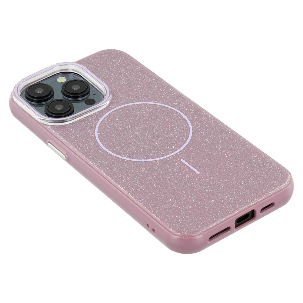 EIDERWOOD iPhone 15 Pro Plast Glitter Deksel - MagSafe Kompatibel - Lilla
