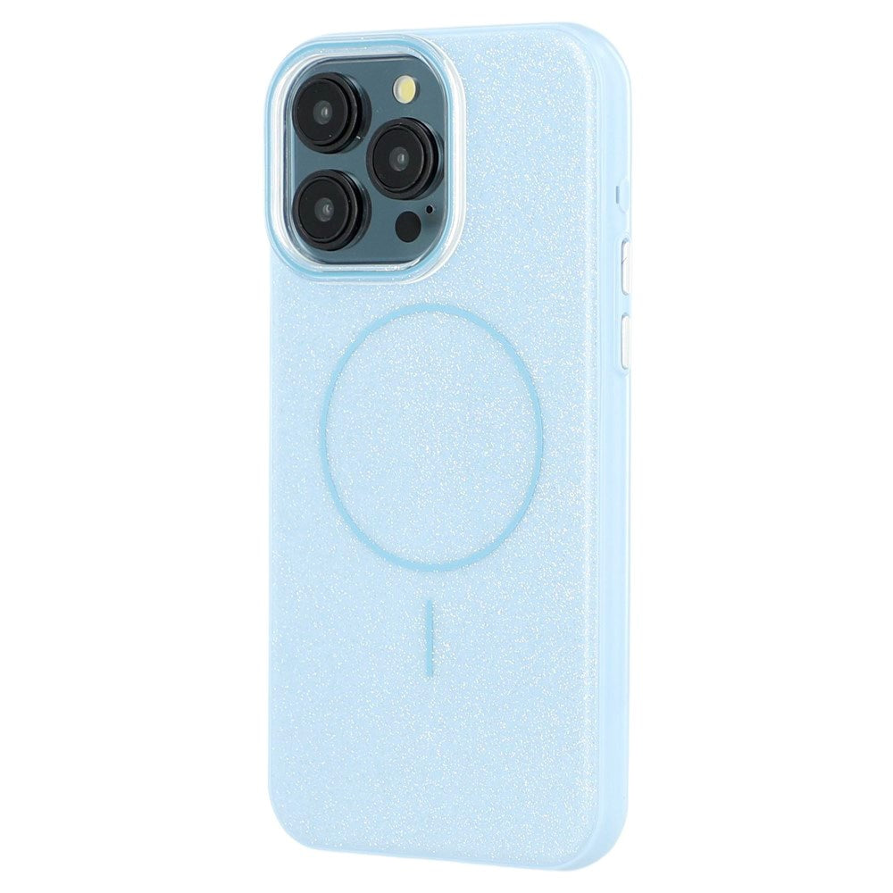 EIDERWOOD iPhone 15 Pro Plast Glitter Deksel - MagSafe Kompatibel - Blå