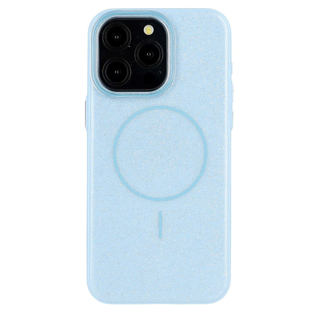 EIDERWOOD iPhone 15 Pro Plast Glitter Deksel - MagSafe Kompatibel - Blå