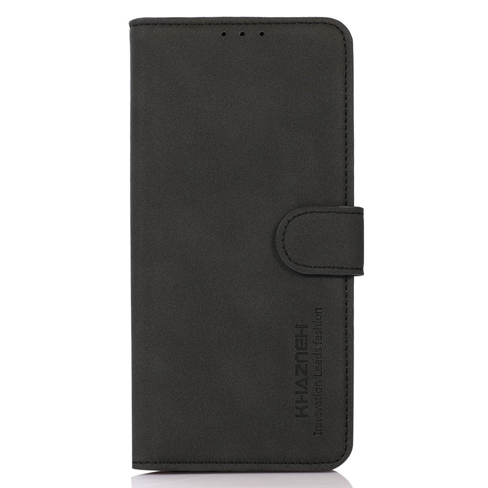 Xiaomi Redmi Note 14 (5G) KHAZNEH Kunstskinn Flip Deksel m. Kortholder & Ståfunksjon - Svart
