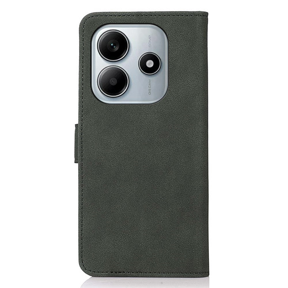 Xiaomi Redmi Note 14 (5G) KHAZNEH Kunstskinn Flip Deksel m. Kortholder & Ståfunksjon - Grønn