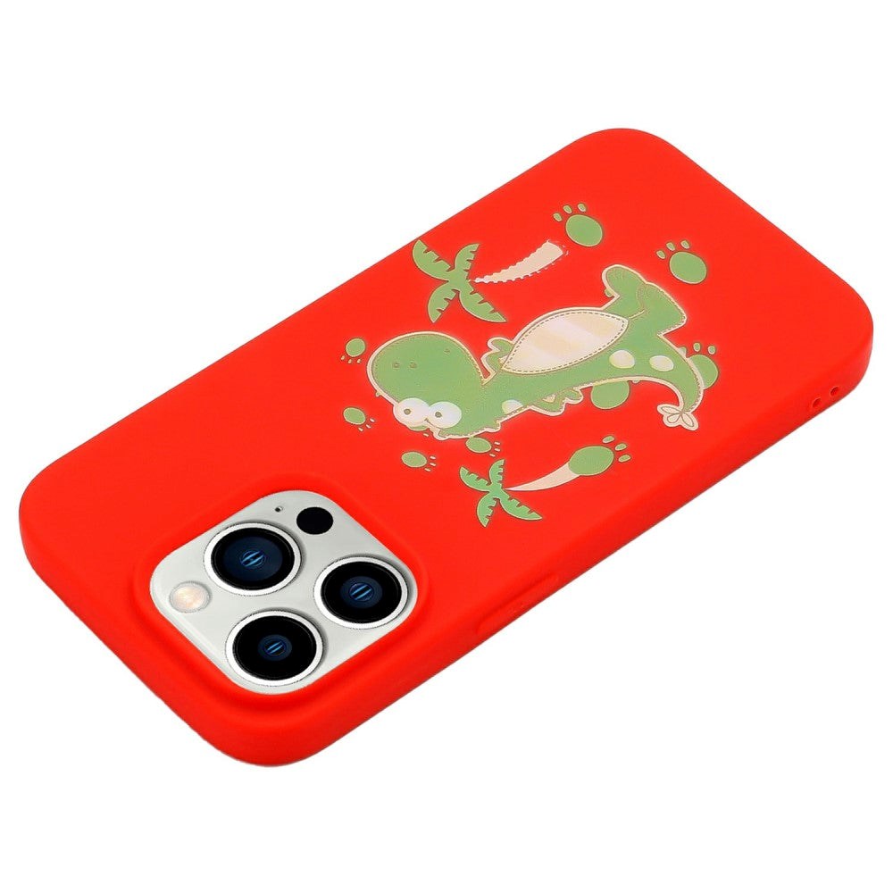 iPhone 14 Pro fleksibelt plastdeksel - Dinosaur