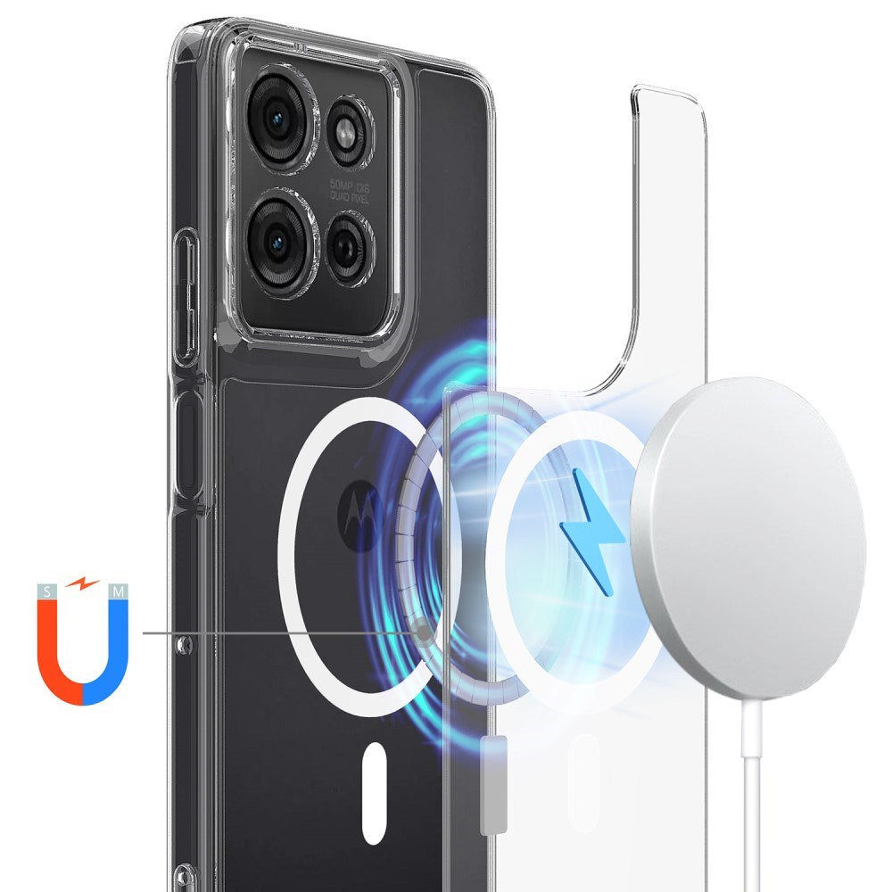EIDERWOOD Motorola Moto G75 (5G) Fleksibelt Plast Deksel - MagSafe Kompatibel - Gjennomsiktig
