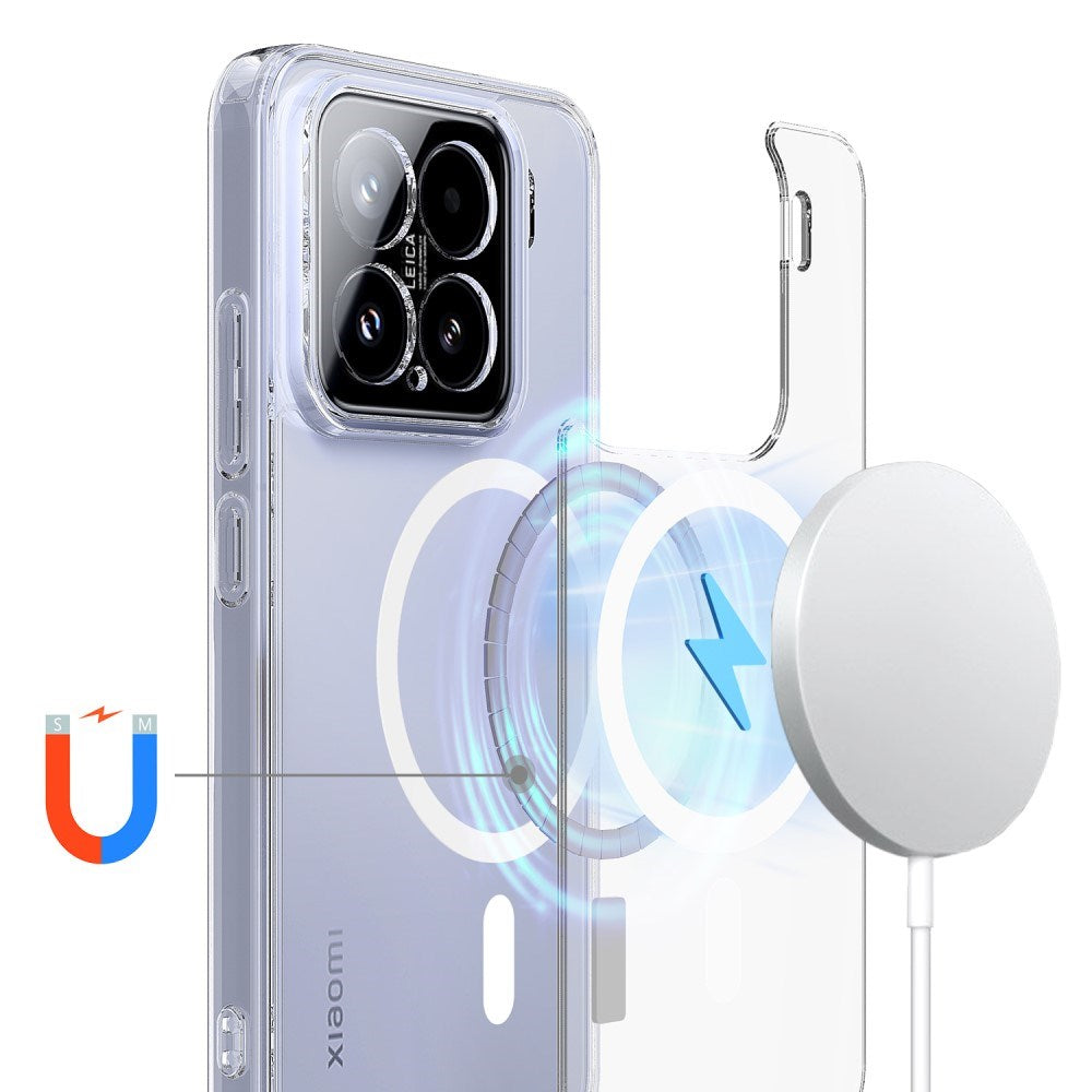 EIDERWOOD Xiaomi 15 Fleksibelt Plast Deksel - MagSafe Kompatibel - Gjennomsiktig
