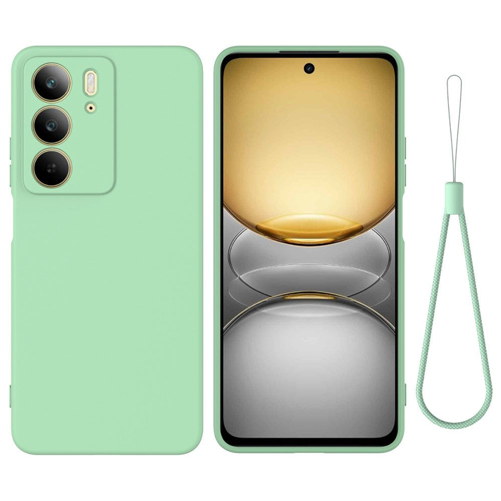 EIDERWOOD Realme C75 Liquid Silikon Deksel m. Stropp - Grønn