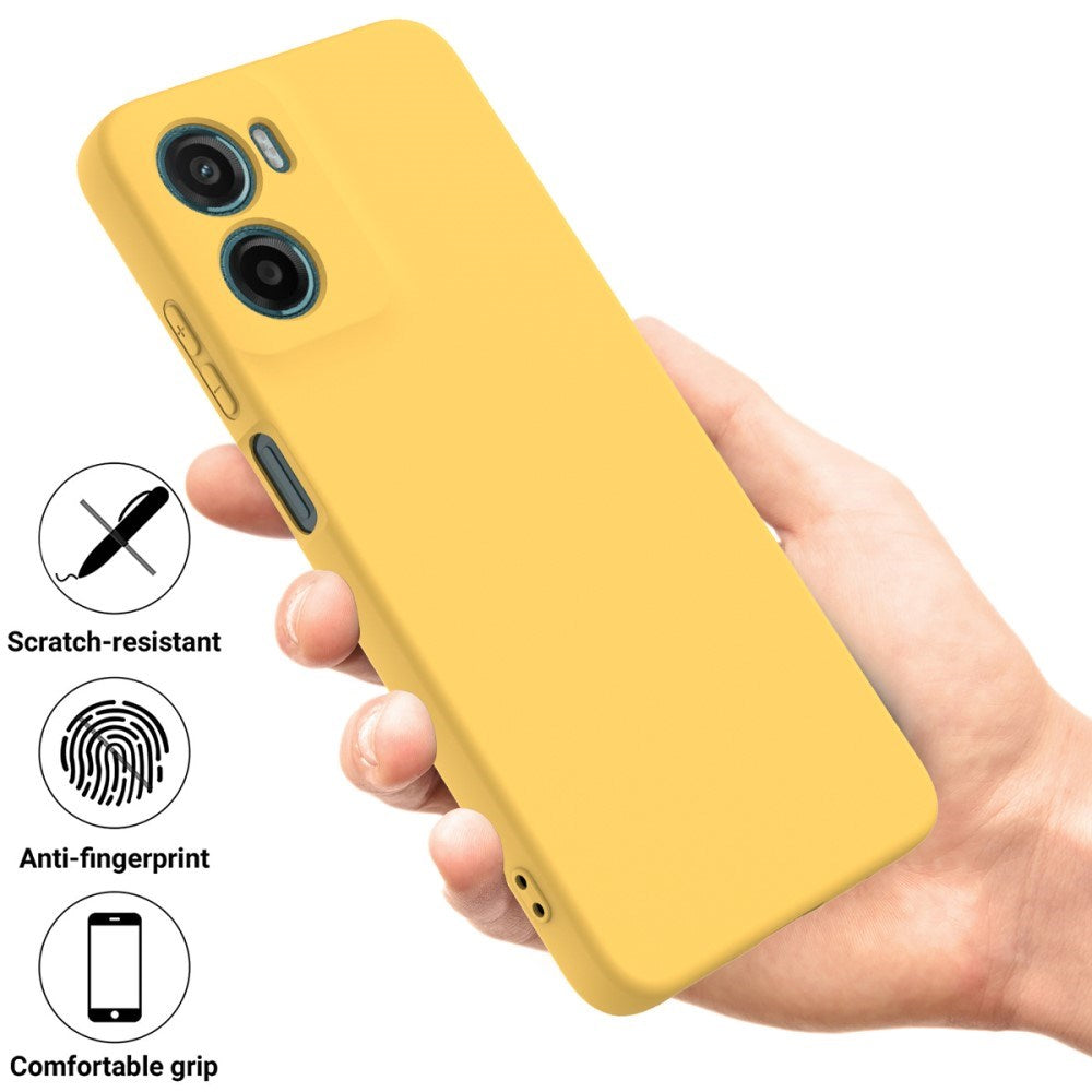 EIDERWOOD Motorola Moto G05 / E15 Liquid Silikon Deksel m. Stropp - Gul