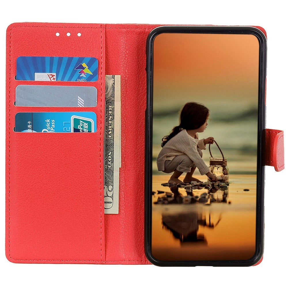 EIDERWOOD Xiaomi Poco X7 Pro Litchi Kunstskinn Flip Deksel med Lommebok - Rød