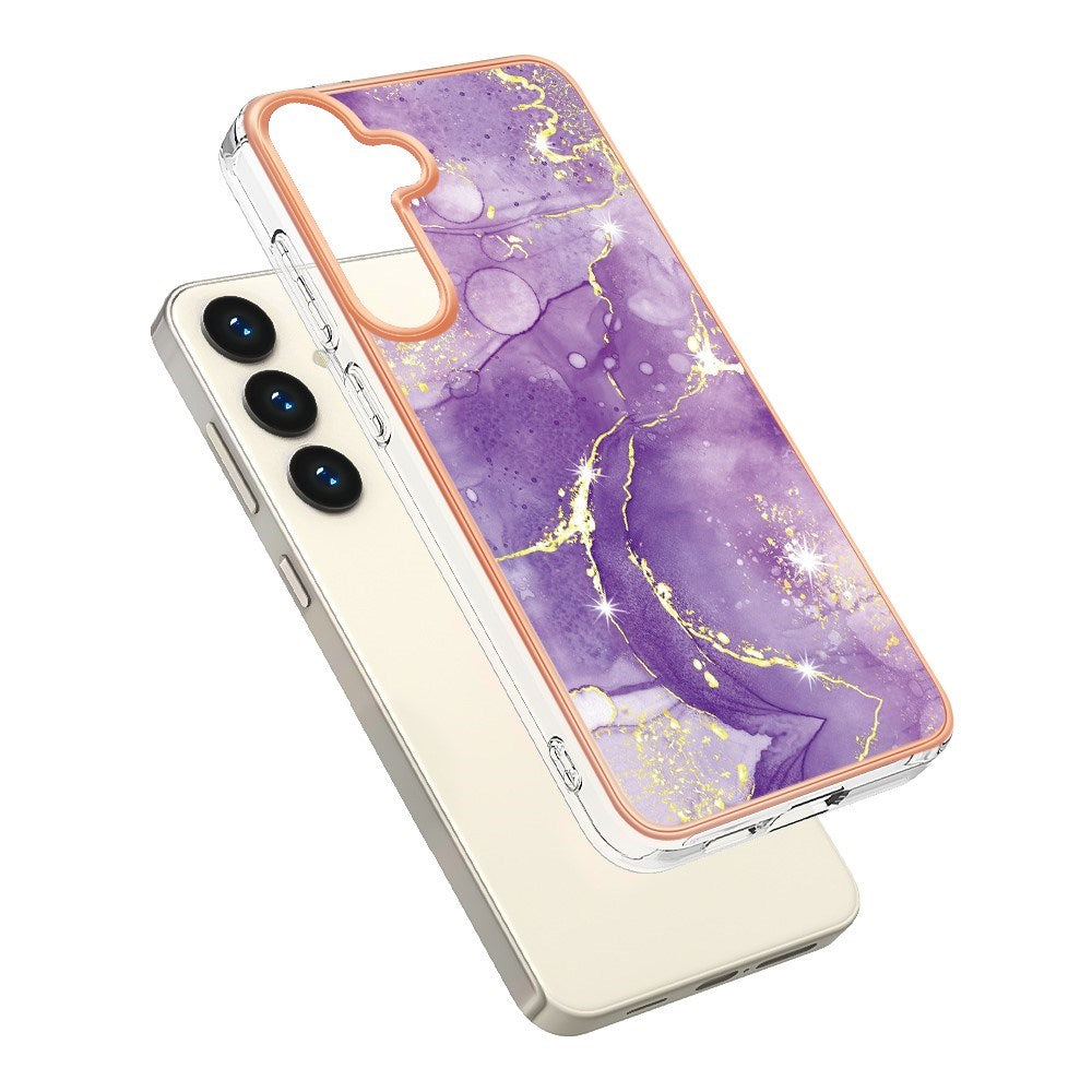 EIDERWOOD Samsung Galaxy S25+ (Plus) / S24+ (Plus) Marmormønstret Plast Deksel - Lilla