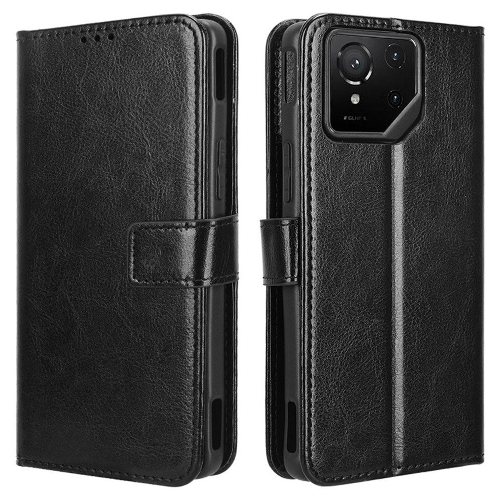 EIDERWOOD Asus ROG Phone 9 (5G) / 9 Pro (5G) Kunstskinn Flip Deksel m. Kortholder & Ståfunksjon - Svart