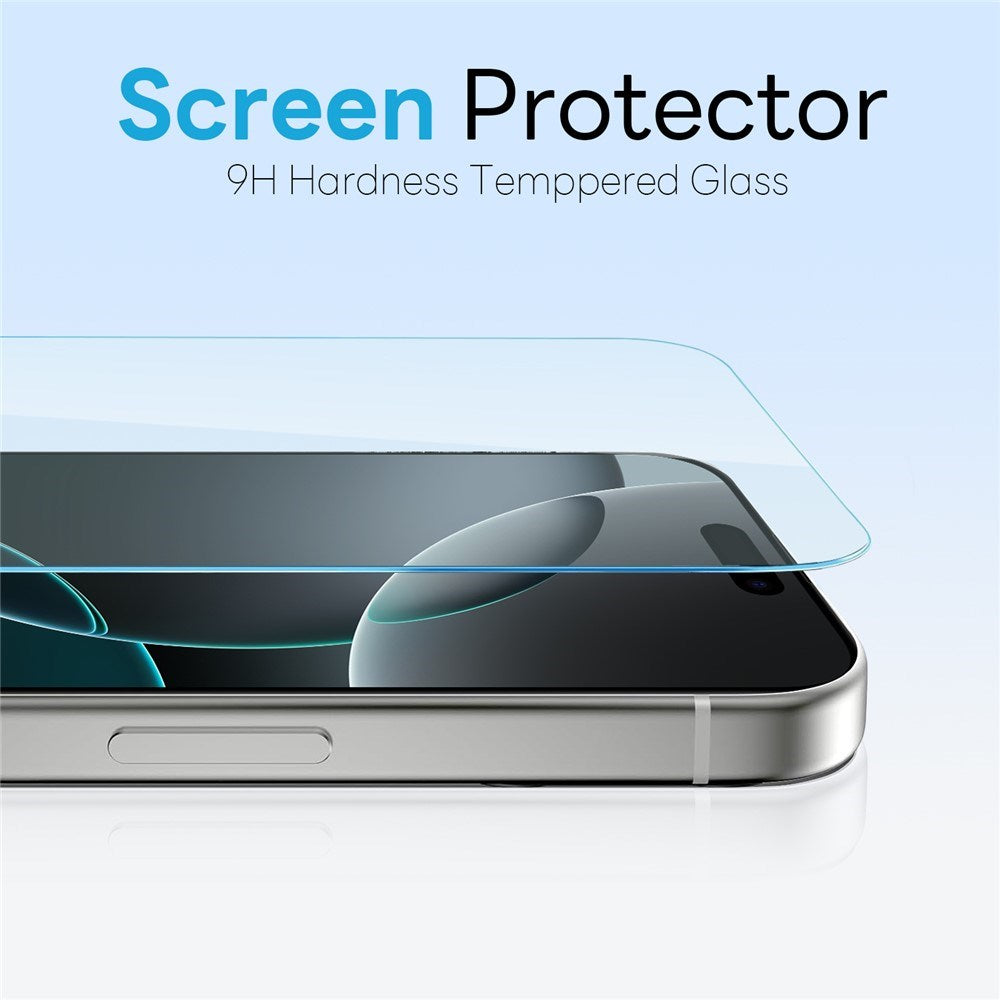NORTHJO iPhone 16 Pro Max 360° Beskyttelsessett med Kameralinsebeskyttelse & Skjermbeskyttelse & Hybrid Deksel - MagSafe Kompatibel - Gjennomsiktig