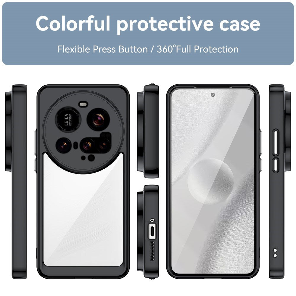 EIDERWOOD Xiaomi 15 Ultra Hybrid Plast Deksel - Gjennomsiktig / Svart
