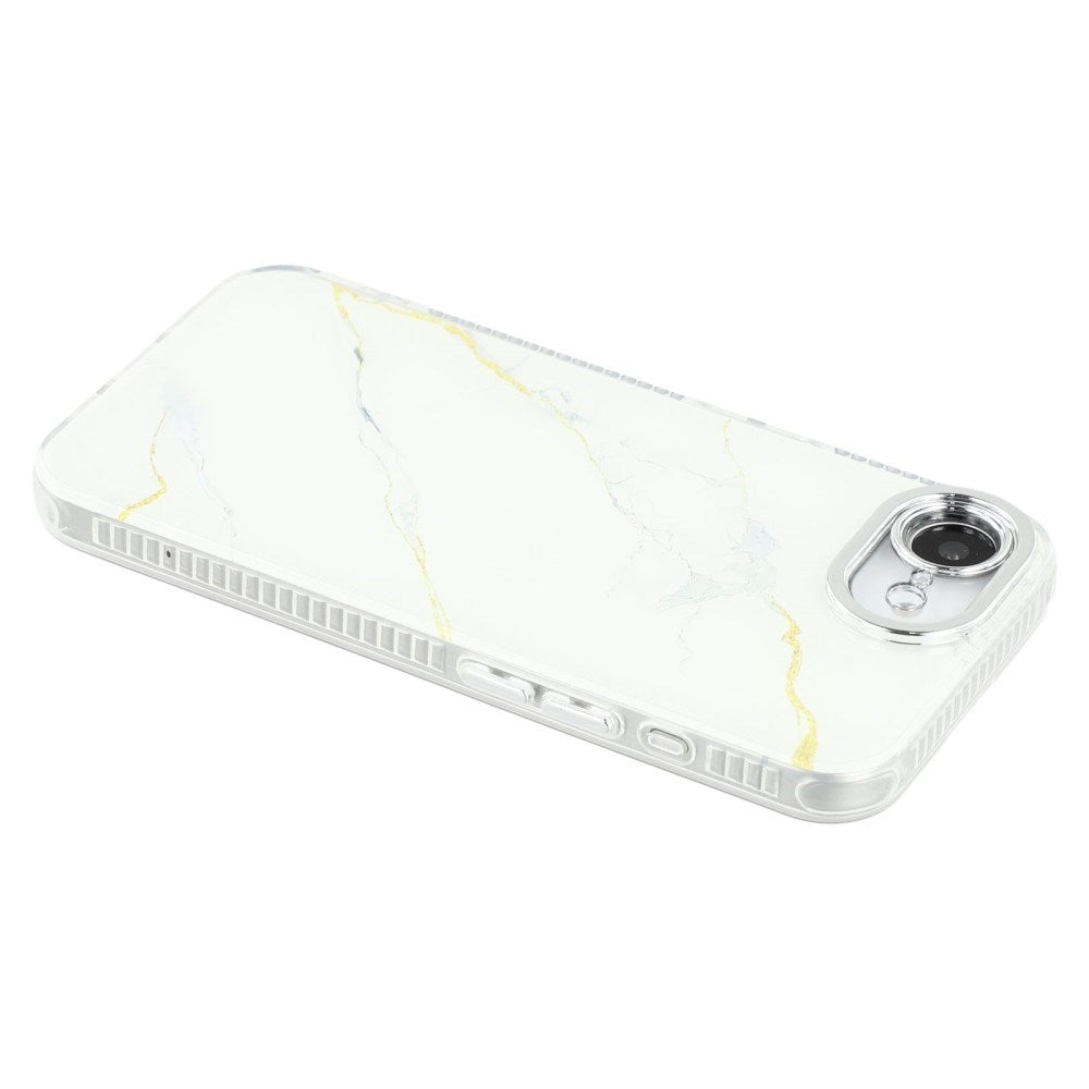 EIDERWOOD iPhone 17e / 16e Hybrid Deksel med Marmordesign - Hvit