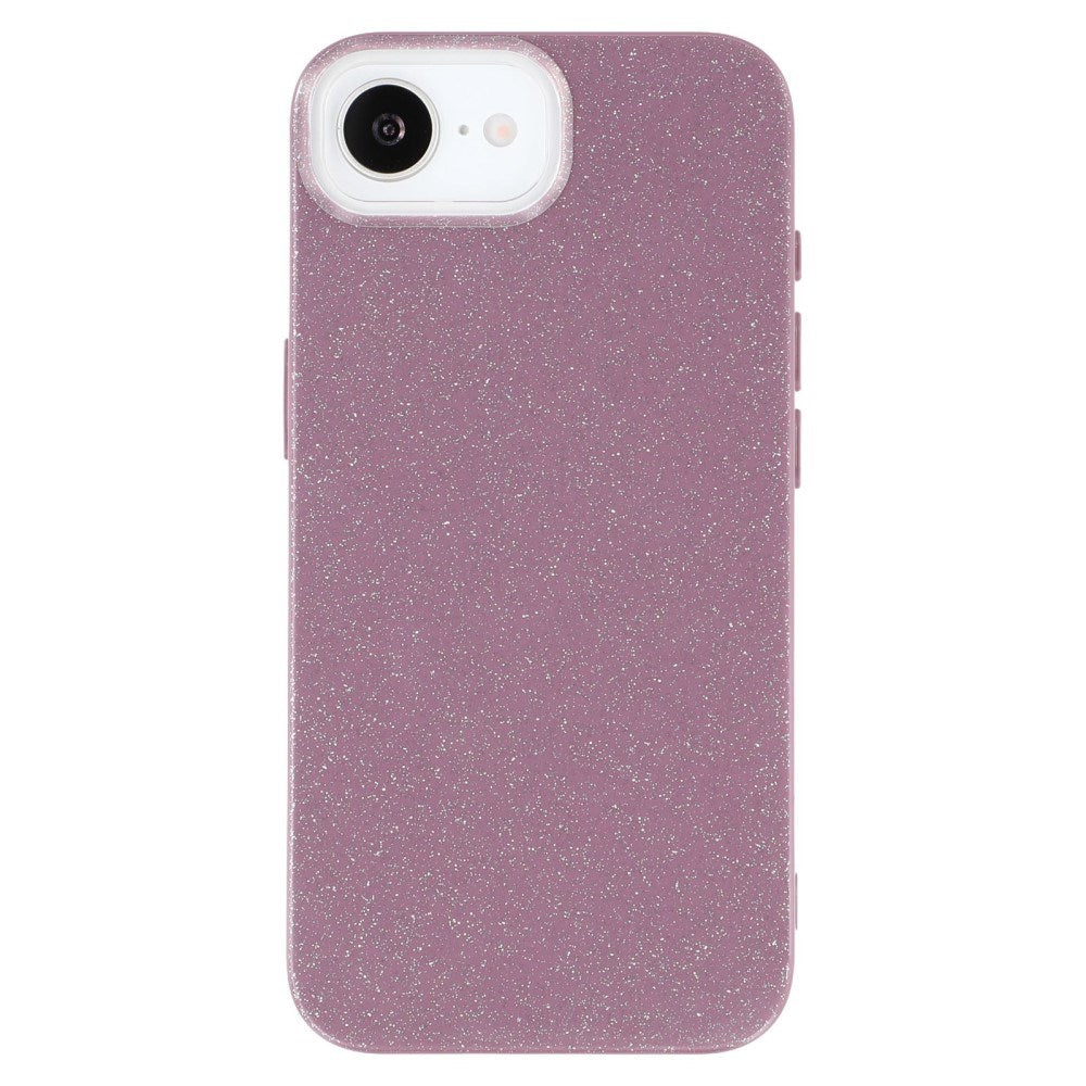 EIDERWOOD iPhone 17e / 16e Fleksibelt Plast Deksel med Glitter - Rosa