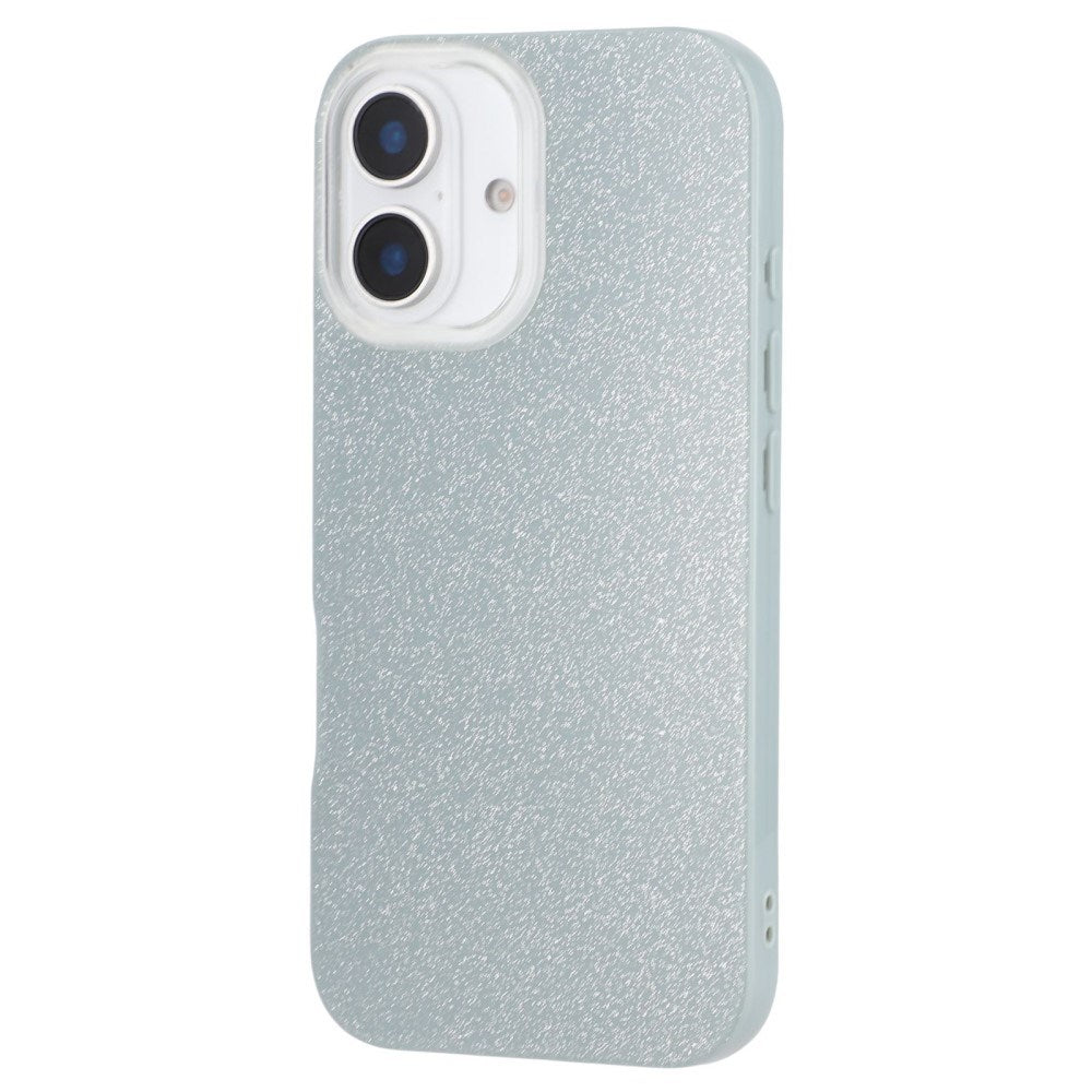 EIDERWOOD IPhone 16 Fleksibelt Plast Deksel med Glitter - Lysegrønn