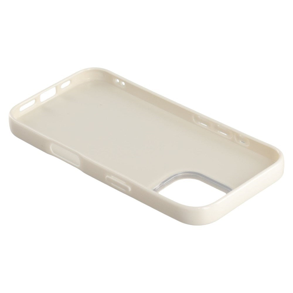 EIDERWOOD IPhone 16 Fleksibelt Plast Deksel med Glitter - Hvit